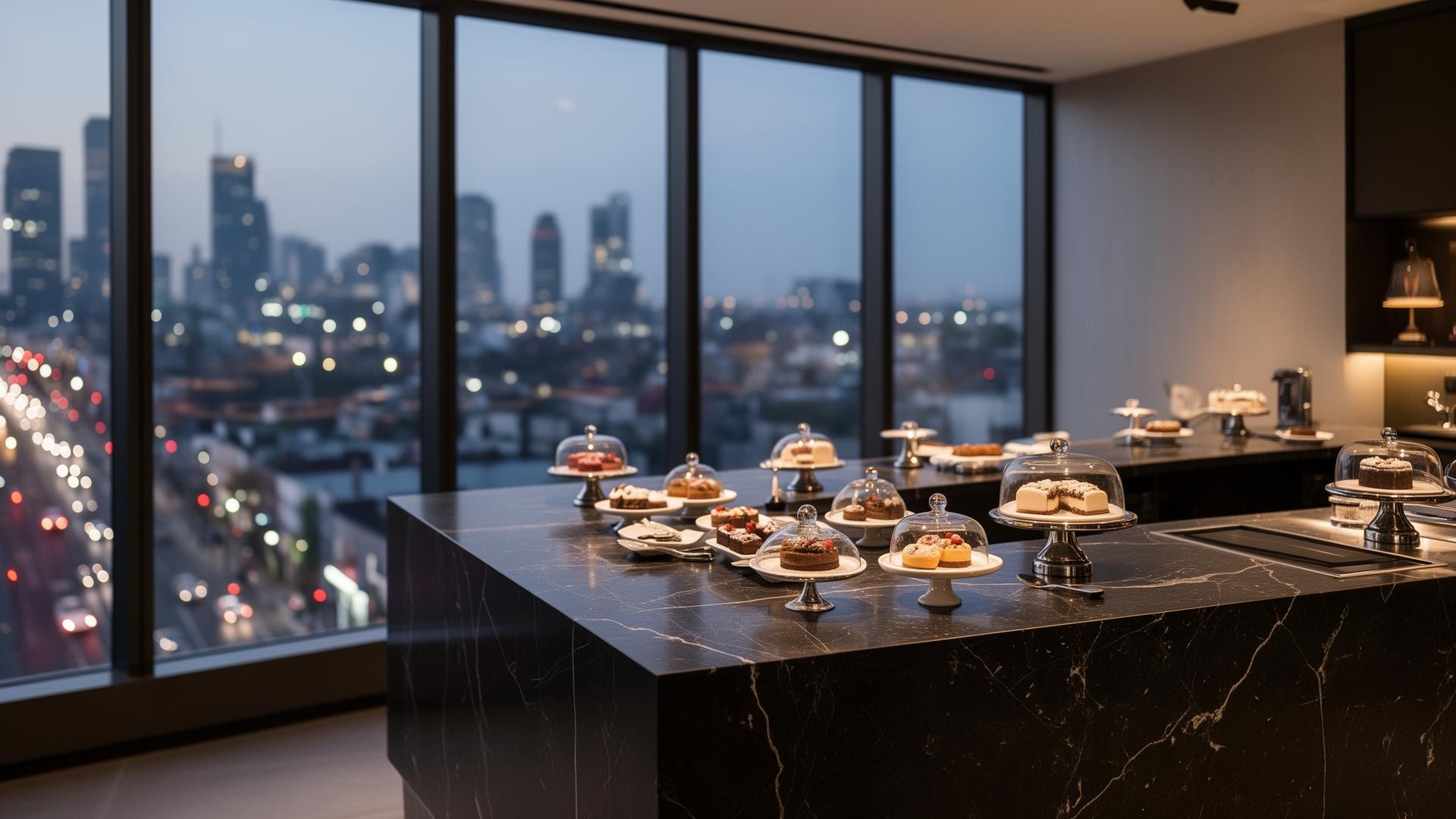 Interior boutique premium de Mitikah FY con vista a la CDMX